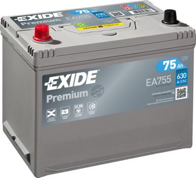 Exide EA755 - Starter Battery parts5.com