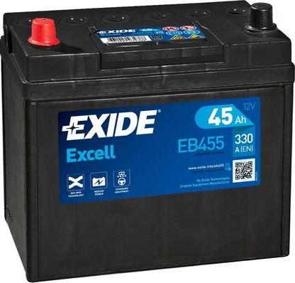 Exide EB455 - Starter akumulator parts5.com