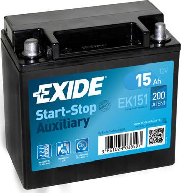 Exide EK151 - Akumulator za startovanje parts5.com