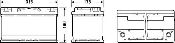 Exide EK800 - Стартерная аккумуляторная батарея, АКБ parts5.com