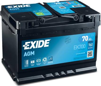 Exide EK700 - Käynnistysakku parts5.com