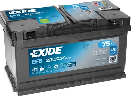 Exide EL752 - Starter akumulator parts5.com