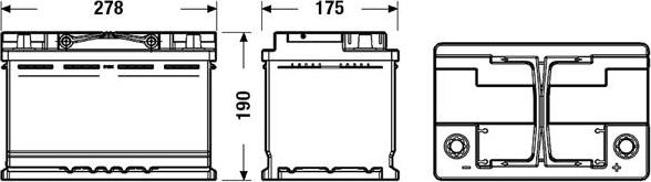 Exide EL700 - Baterie de pornire parts5.com