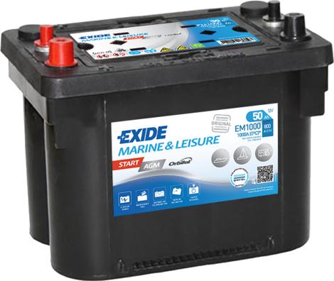 Exide EM1000 - Baterie de pornire parts5.com