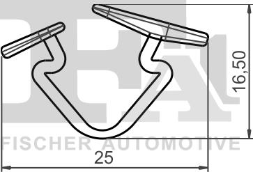 FA1 55-10002.25 - Clip, listón parts5.com