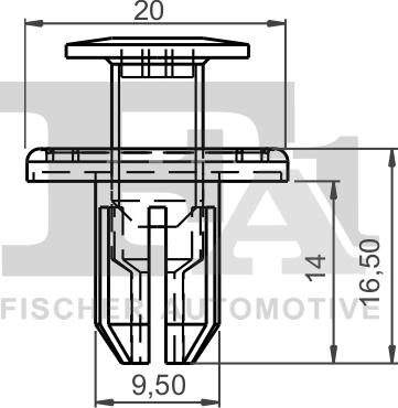 FA1 10-30008.10 - Clip, trim / protective strip parts5.com