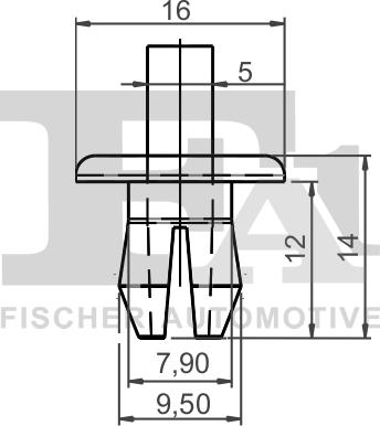 FA1 11-20009.10 - Klip, ozdobná / ochranná lišta parts5.com