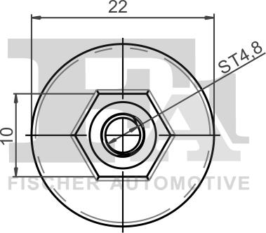 FA1 11-70009.5 - Klips, süs / koruma çitası parts5.com