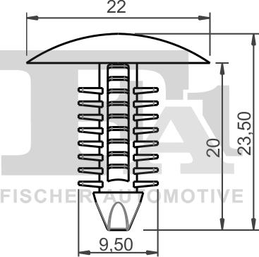 FA1 33-10018.5 - Klip, ozdobná / ochranná lišta parts5.com