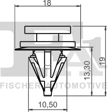 FA1 22-40008.25 - Клипс (щипка), декоративна / предпазна лайсна parts5.com