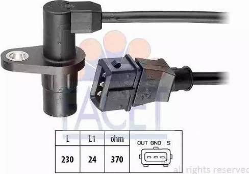 FACET 9.0044 - Sensor, crankshaft pulse parts5.com