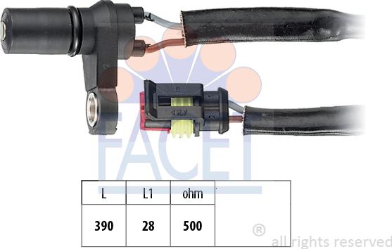 FACET 9.0231 - Devir sayısı sensörü, otomatik şanzıman parts5.com