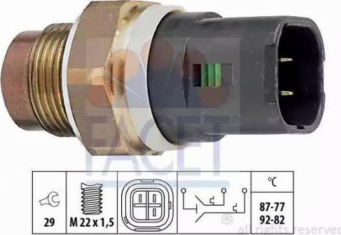 FACET 7.5675 - Θερμικός διακόπτης, βεντιλατέρ ψυγείου parts5.com