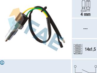 FAE 40580 - Interruptor, piloto de marcha atrás parts5.com