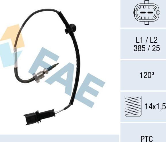 FAE 68096 - Sensor, exhaust gas temperature parts5.com