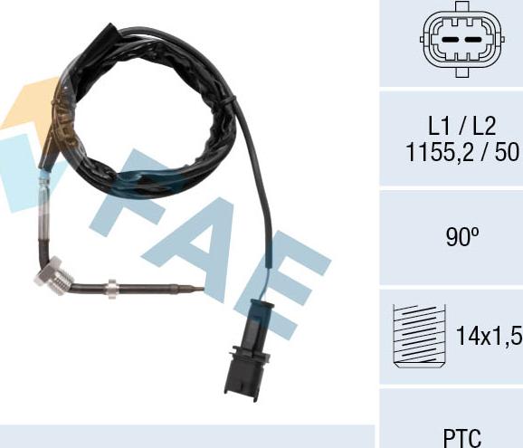 FAE 68123 - Sensor, exhaust gas temperature parts5.com