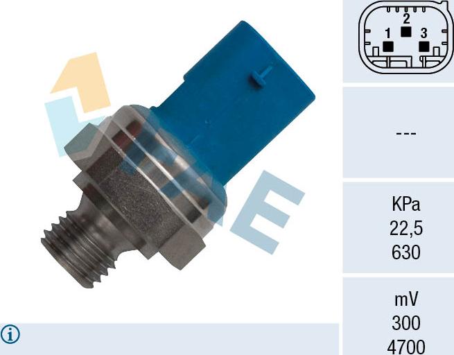 FAE 16158 - Sensor, exhaust pressure parts5.com