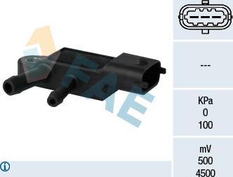 FAE 16105 - Αισθητήρας, πίεση καυσαερίων parts5.com