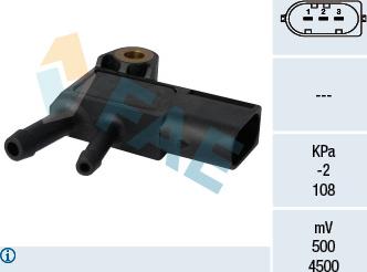 FAE 16100 - Sensor, presión gas de escape parts5.com