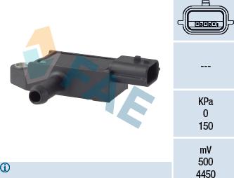 FAE 16113 - Sensor, exhaust pressure parts5.com