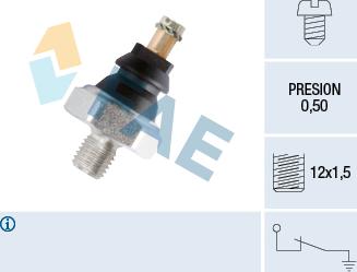 FAE 10200 - Sensor, presión de aceite parts5.com