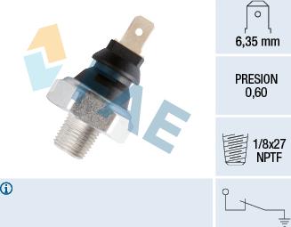 FAE 11420 - Sensor, presión de aceite parts5.com