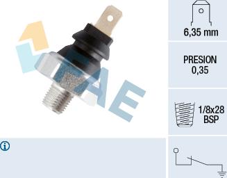 FAE 11610 - Sensor, presión de aceite parts5.com