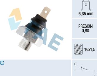 FAE 11630 - Érzékelő, olajnyomás parts5.com