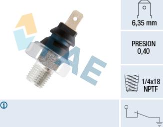 FAE 11320 - Sensor, presión de aceite parts5.com