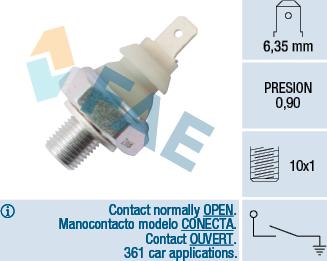 FAE 12930 - Sensor, presión de aceite parts5.com