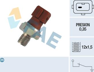 FAE 12410 - Senzor, tlak ulja parts5.com