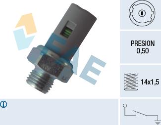 FAE 12636 - Senzor, pritisk olja parts5.com