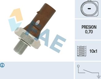 FAE 12890 - Capteur, pression d'huile parts5.com