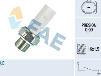 FAE 12860 - Sensor, presión de aceite parts5.com