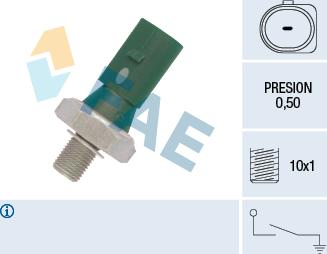 FAE 12881 - Αισθητήρας, πίεση λαδιού parts5.com