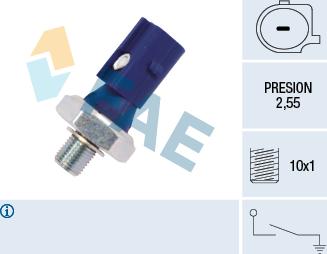 FAE 12875 - Sensor, presión de aceite parts5.com