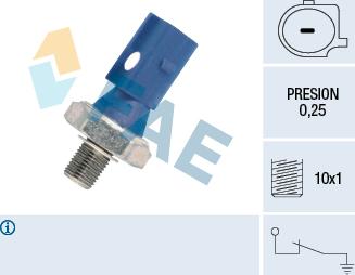 FAE 12870 - Senzor,presiune ulei parts5.com