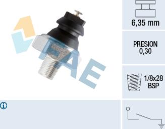 FAE 12240 - Sensor, presión de aceite parts5.com