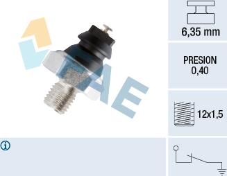 FAE 12200 - Czujnik, ciśnienie oleju parts5.com