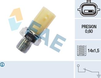 FAE 12701 - Sensor, presión de aceite parts5.com