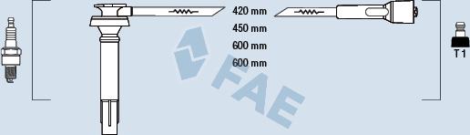 FAE 83238 - Juego de cables de encendido parts5.com