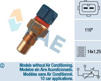 FAE 34090 - Sensor, temperatura del refrigerante parts5.com