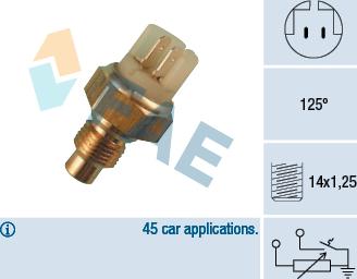 FAE 34040 - Sensor, coolant temperature parts5.com