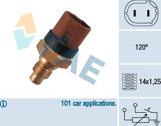 FAE 34100 - Snímač teploty chladiacej kvapaliny parts5.com