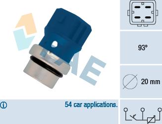 FAE 34330 - Sensor, coolant temperature parts5.com