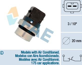 FAE 35650 - Senzor,temperatura lichid de racire parts5.com