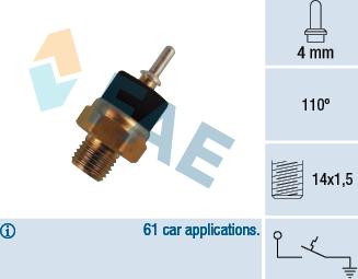 FAE 35780 - Sensor, temperatura del refrigerante parts5.com