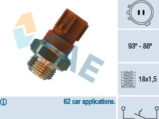 FAE 36440 - Interruptor de temperatura, ventilador del radiador parts5.com