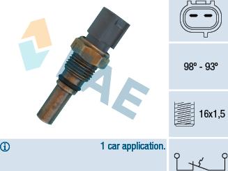 FAE 36550 - Interruptor de temperatura, ventilador del radiador parts5.com