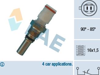 FAE 36570 - Interruptor de temperatura, ventilador del radiador parts5.com